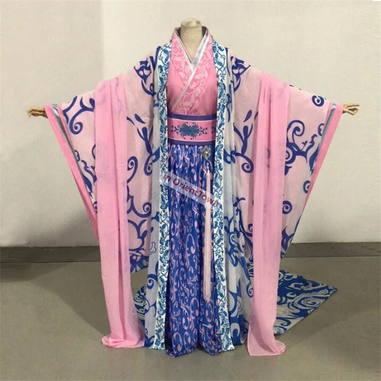 Ancient China Traditional Vintage Beauty Clothing Oriental Hanfu Dress Women Carnival Diao Chan Cosplay Costume Party Outfit