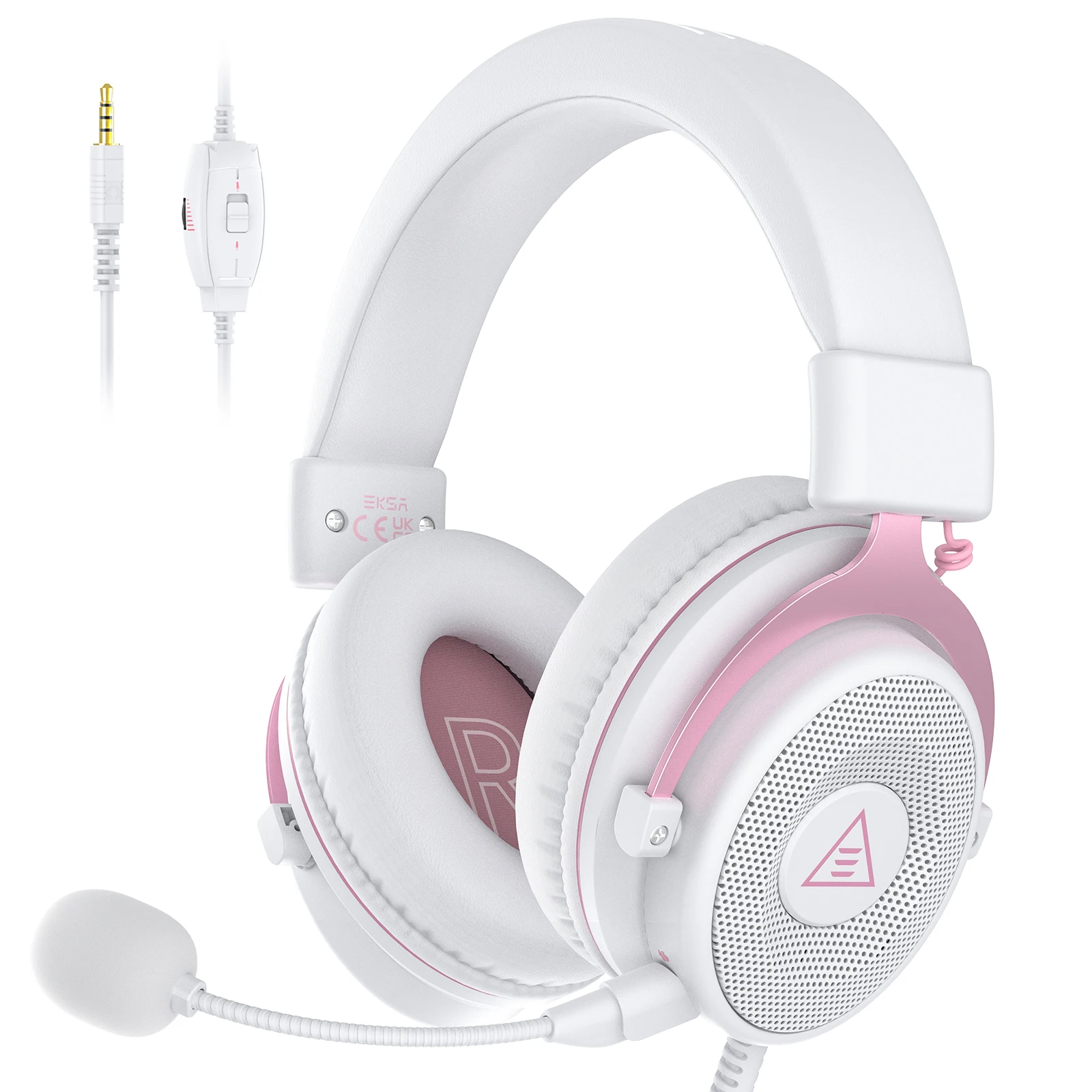 EKSA E900 PC Gaming Headphones 3.5mm Wired Headset Gamer Stereo Over-Ear Headphone with Detachable Microphone for PS4/PS5/Xbox