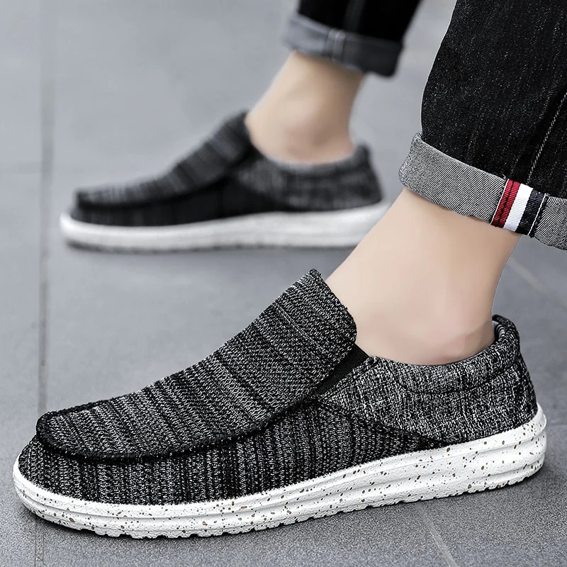 Summer Light Canvas Dude Shoes Men Casual Shoes 2023 Breathable Slip On Plus Size 48 49 50 Dropshipping