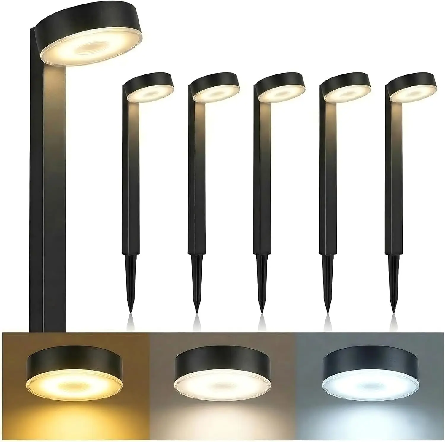 Patio Lighting Textured ABS 25cm 10 Pack Outdoor Year Round Brown