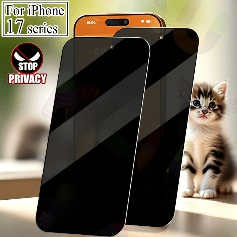 

2Pcs Anti Spy Tempered Glass for iPhone 17 16 15 14 Pro Max 16 15 Plus Screen Protector for iPhone 13 12 11 Pro 17 Air XR XS Max