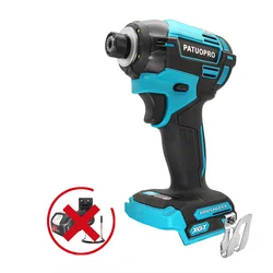 PATUOPRO 1/4 Inch Hex Brushless Electric Screwdriver 4-Speed Handheld Cordless Impact Driver For Makita 18V Battery(No Battery)