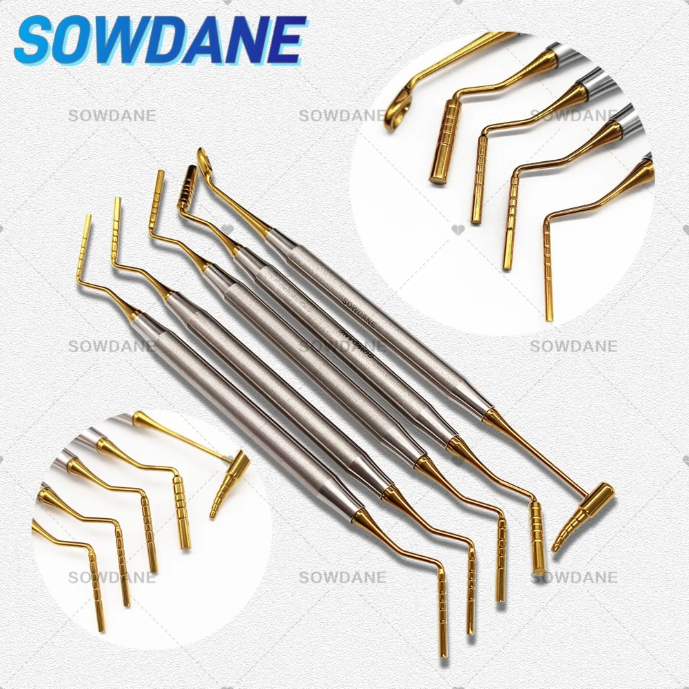 التيتانيوم المغلفة ملعقة الأسنان حشو أداة طبيب الأسنان زرع أداة الأسنان العظام مسحوق ملء أداة العظام الكسب غير المشروع مجموعة ترميم #3