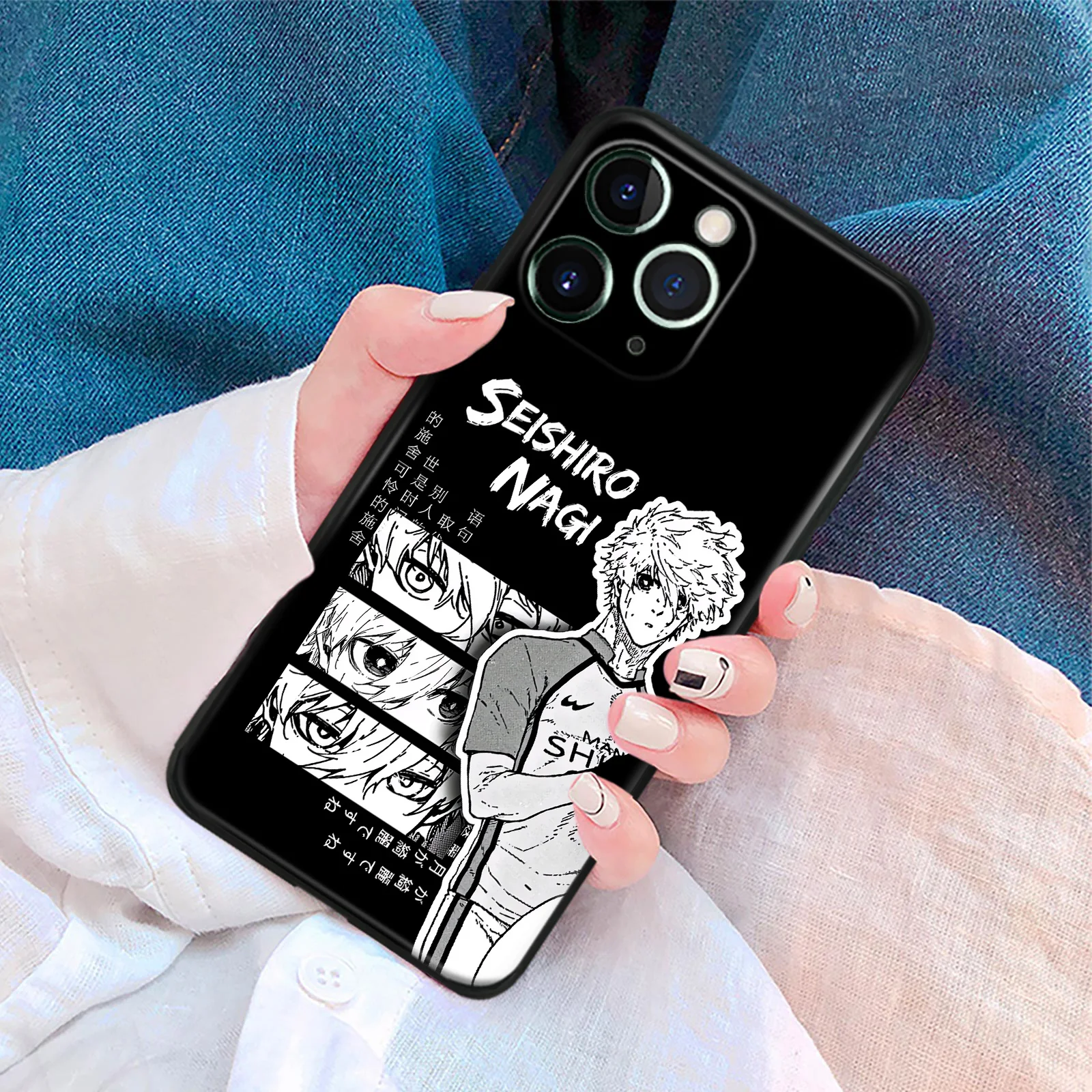 Seishiro Nagi Anime Soft Silicone Glass Manga Phone Case for IPhone 16 15 14 11 Pro Max 12 13 Mini 7 8 15 16 Plus Xr Xs