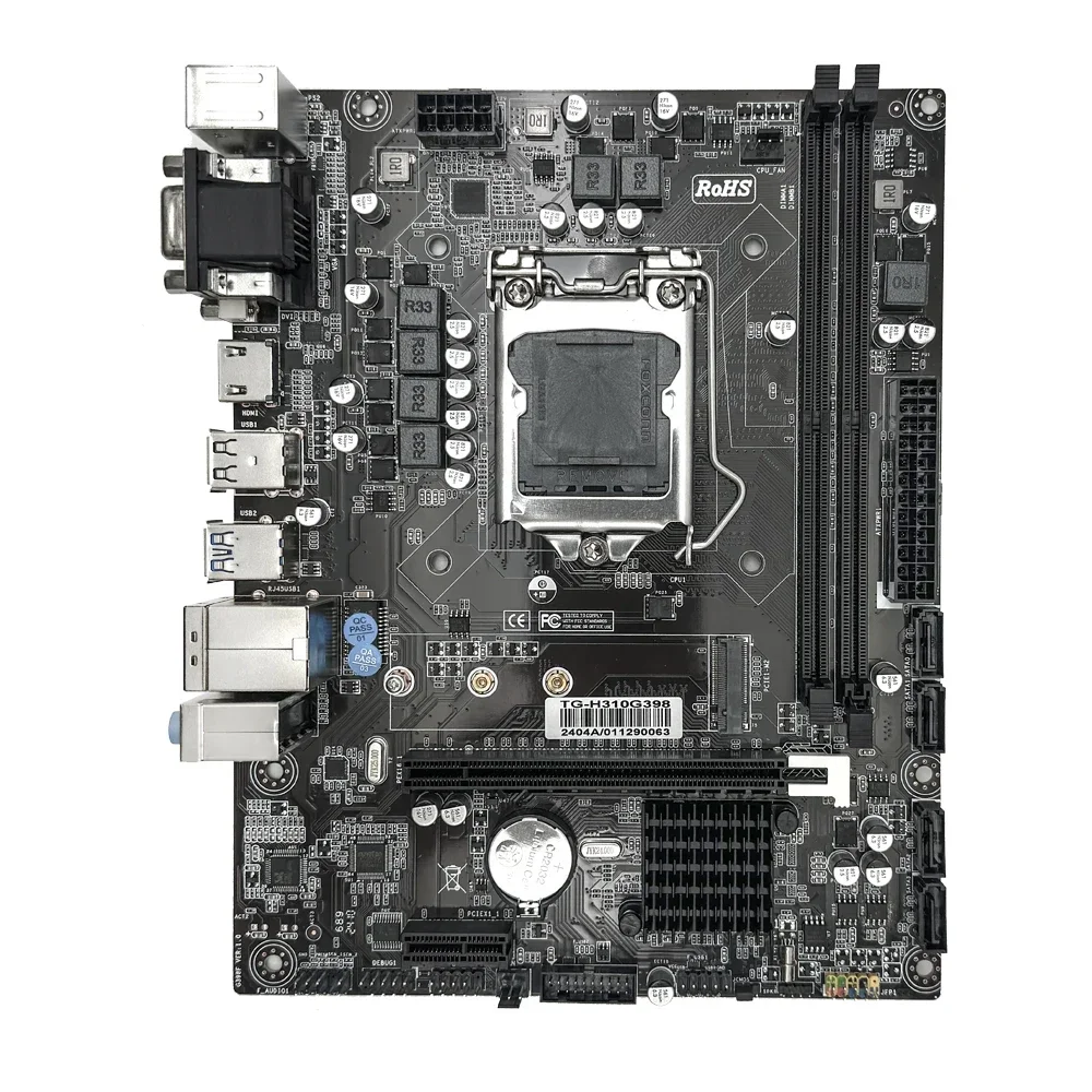 MOUGOL H310M m-ATX motherboa Intel H310 DDR4 M.2 32G Double Channel Support 8 9 gen LGA1151 CPU Motherboard VGA/HDMI/DP