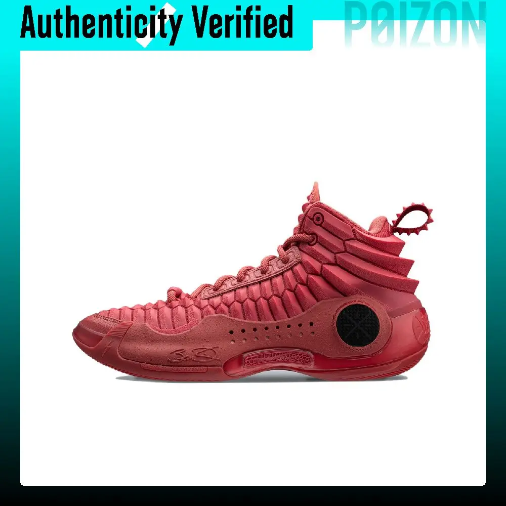 Li Ning WOW 10 Red Dragon Comfortable High top Basketball Shoes Men's Quartz Red ABAS075-5