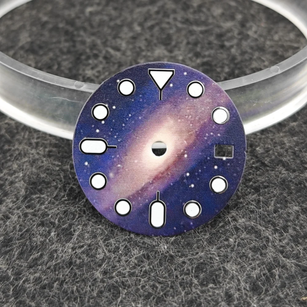 NH35 циферблат звездное небо механический с циферблатом модификация DIY сборка часов NH34 поверхность светящиеся часы аксессуары Циферблат Размер 28,5 мм