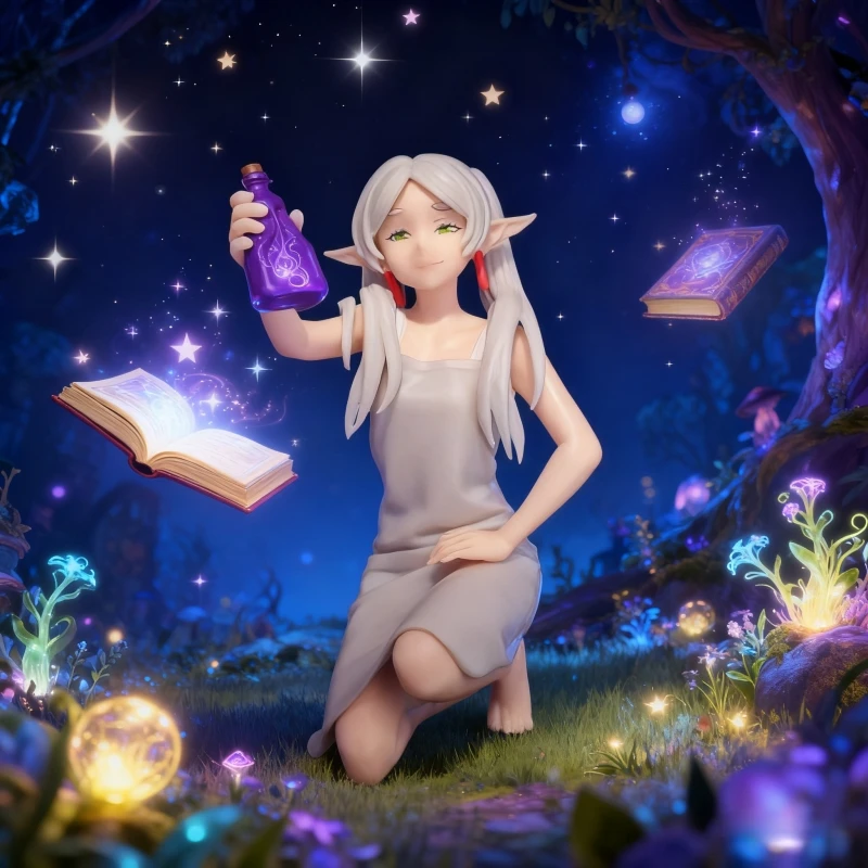 Figura de Anime Frieren: Beyond Journey's End, botella de poción mágica, figura de acción de Frieren, modelo de muñeca de PVC, juguetes, colección de muñecos, 11cm