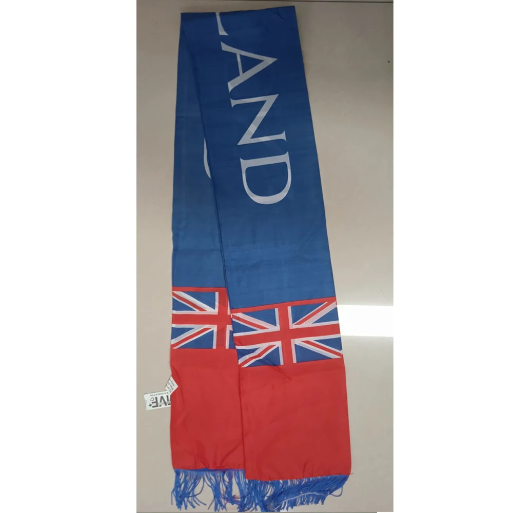 Country Double Side Printing 100% Polyester Football Soccer Fans National flag England Britain UK Scarf