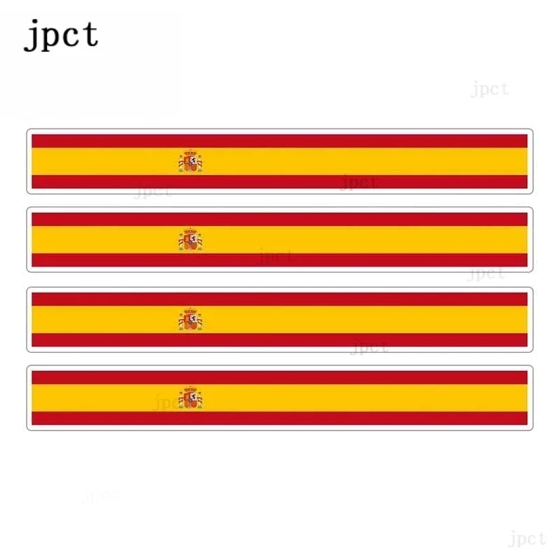 

CTCM 4 x Spanish car stripe motorcycle race flag waterproof accessories Bicycle motorcycle tuning 13cm * 2cm waterproof sticker