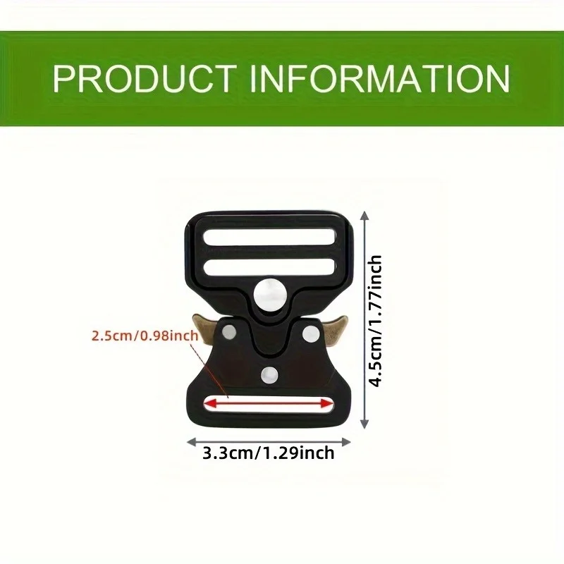 Outdoor Tactical Buckles Metal Snap Alloy Lock Buckles Multi-Functional Belt Buckles Luggage Outdoor Hiking Bags Safety Clips
