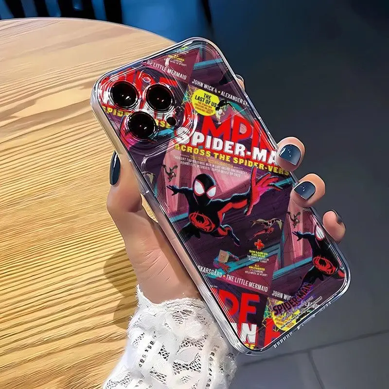 Marvel Spider Man Leapfrog Phone Case For iPhone 16 15 14 13 12 11 Pro Max XR XS MAX 7 8 PLUS MINI Y2K Shockproof Bumper Cover