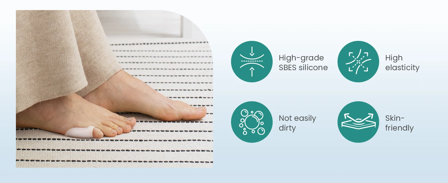 

2/3Pairs Silicone Bunion Corrector Little Toe Separator Bunionette Pad Toes Pain Relief Feet Corn Callus Blisters Foot Care Tool