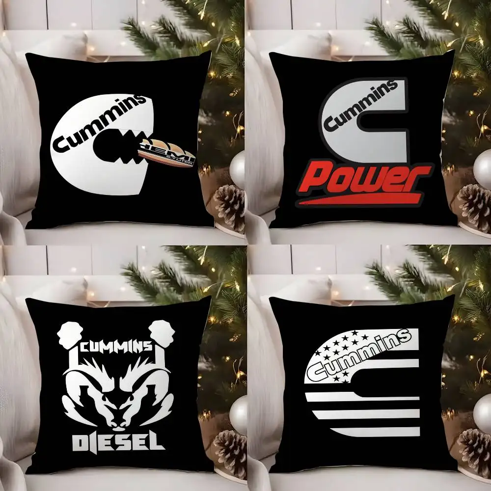 

Gas Fueled Engine C-CumminsS Pillow Case Office Sofa Dorm Chair Back Short Plush Double-sided Printing Home Cushion Cover