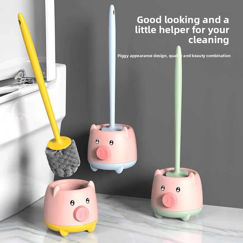 

Настенная щетка для унитаза, бытовая милая поросенка, щетка для чистки унитаза, без перфорации, настенная щетка для унитаза, аксессуары для ванной комнаты