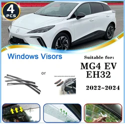 Car Window Visors For MG4 EV MG MULAN EH32 2022 2023 2024 2025 Waterproof Rain Guards Deflectors Windshields Awnings Accessories