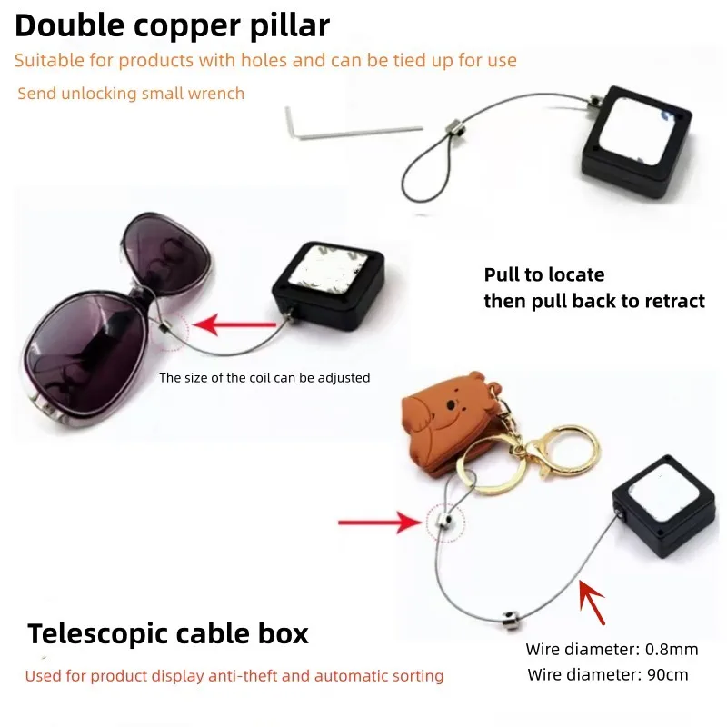 

12 Pieces Telescopic pull box for product display, anti-theft, and automatic sorting