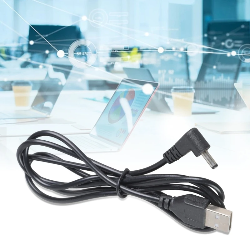 90 Degree Angled USB Charging Cable 3.5mm Outlet For Routers Security Cameras Dense Space Installation K1KF