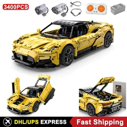 Technical 1:8 Super Sports Car APP Remote Control MC20 Building Blocks Bricks Toys For Children Adults Kids Christmas Gifts Sets