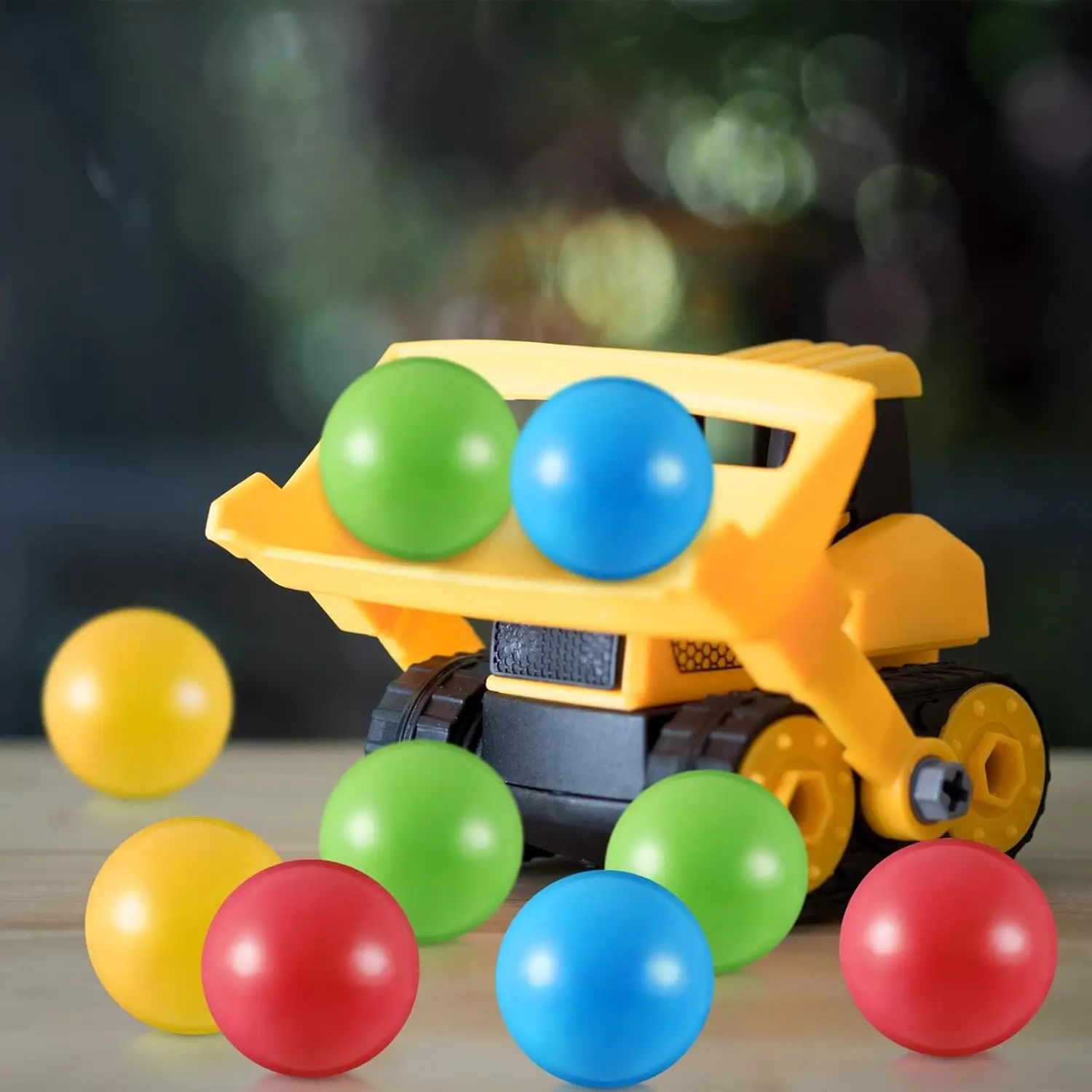 12 pièces boules de remplacement en plastique multicolores petit Bulldozer Popper balles de jouet 1.75 pouces doux anti-écrasement rempli d'air océan P
