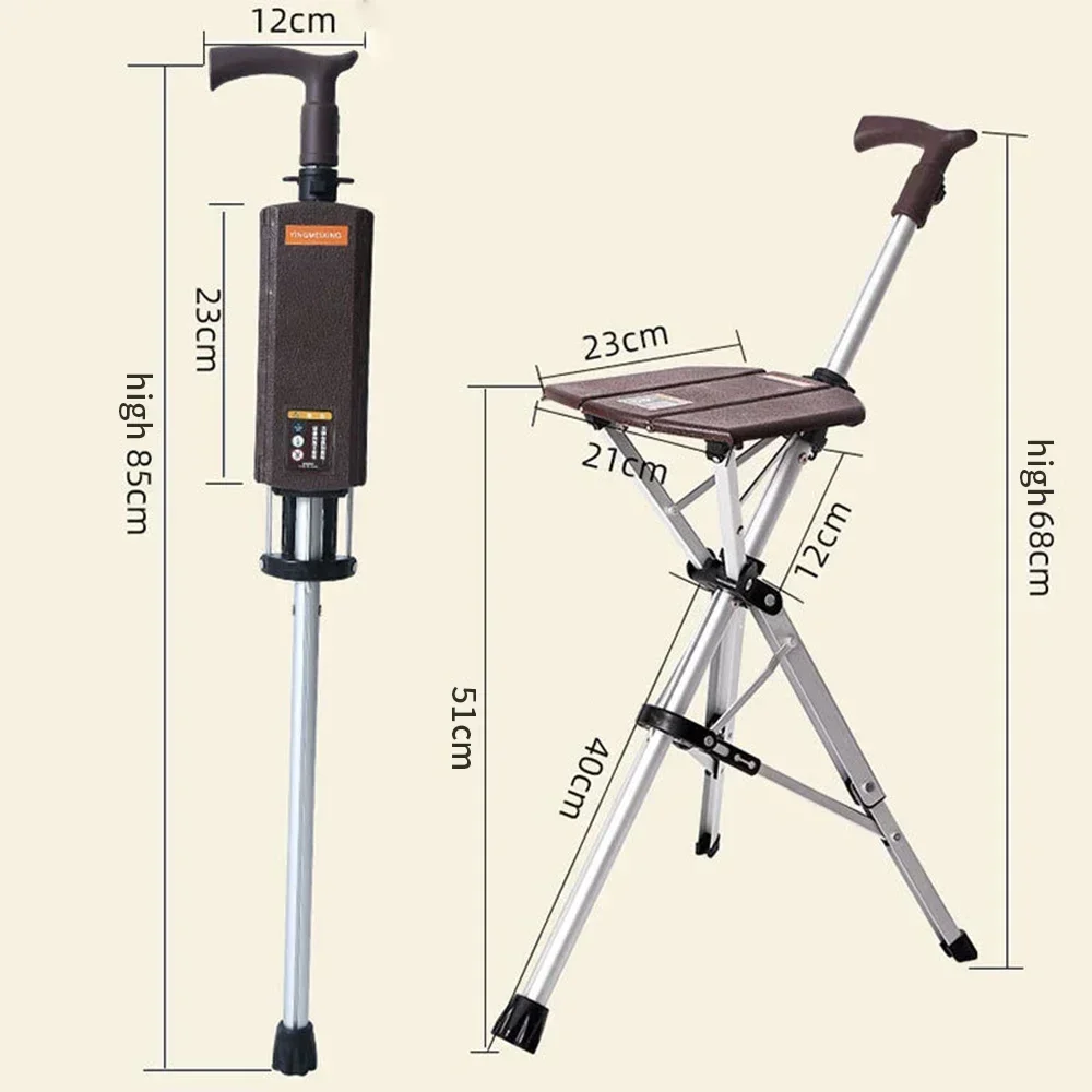 Foldable Walking Cane with Seat