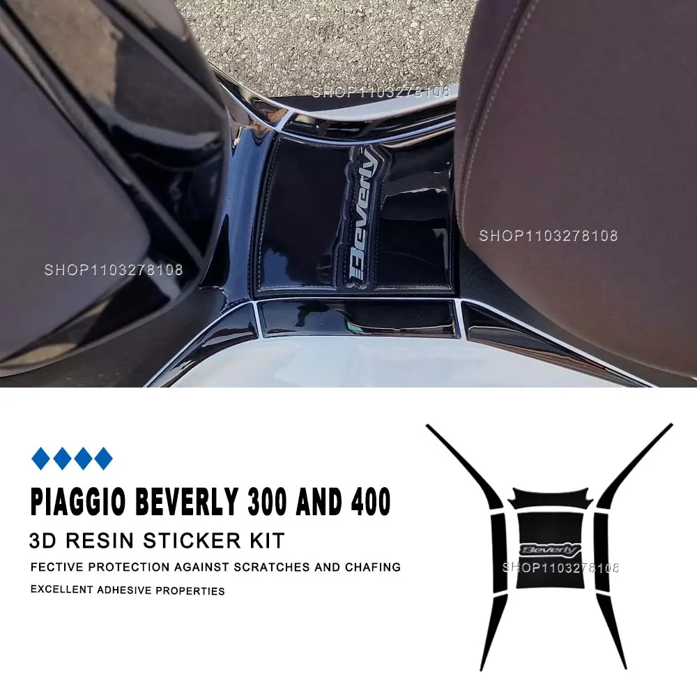 

For Piaggio Beverly 300 and 400 2022 Motorcycl Tank Gate Protection Sticker 3D Resin Waterproof Anti-scratch Decal