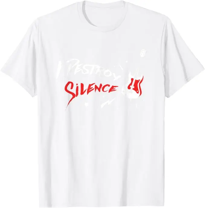 

Забавная футболка с музыкантом I Destroy Silence Puerto Rico, повседневный топ со скрипкой и графикой