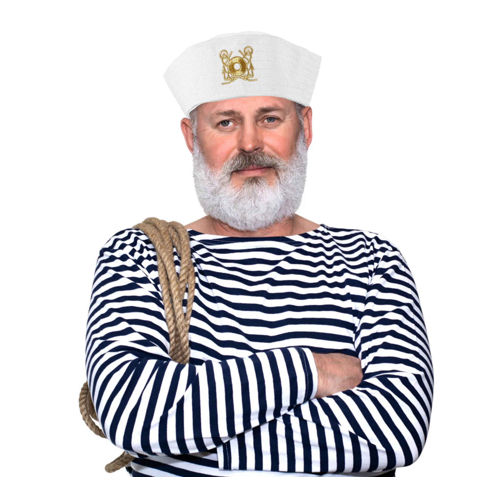 قبعة بحار من البوليستر للجنسين قابلة للتعديل للحفلات التنكرية على شكل قارب يخت وحمام السباحة وإكسسوار أزياء للنساء والرجال والكبار #4