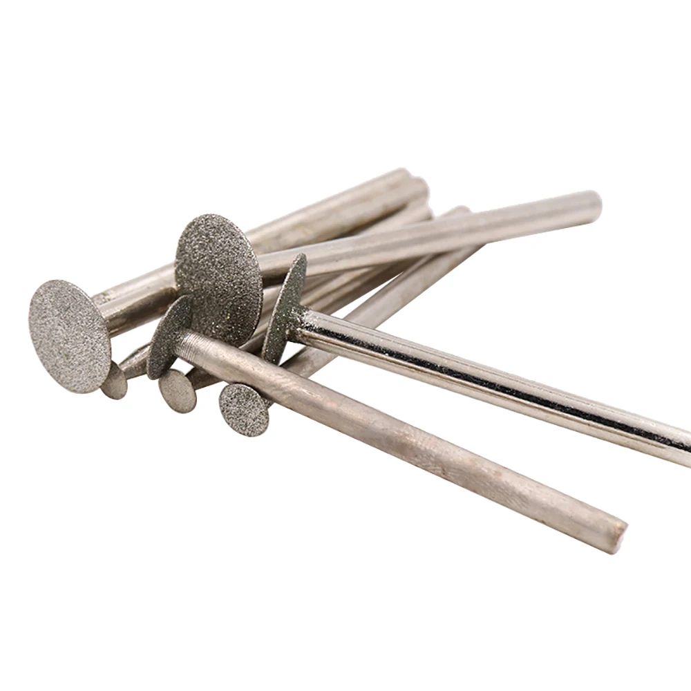 Diamant-Schleifgrat mit Körnung 60, 2,35/3 mm Schaft, Nadelspitze, Gravur, Schnitzen, Polieren, Jadestein-Bohrer für Dremel Rotary