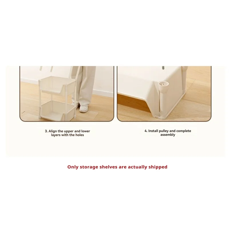 

ABEZ Household Snacks Storage Bookshelf, Trolley Storage Rack, Storage Rack Kitchen Fruit And Vegetable Basket