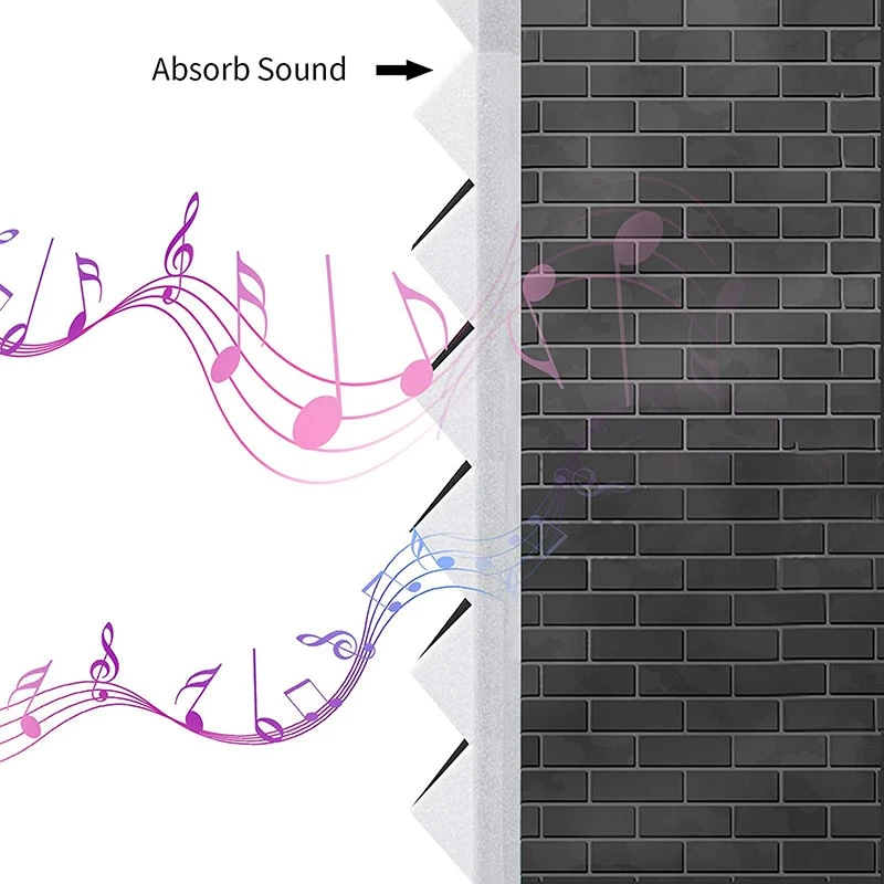 ABVG-12 Pcs Acoustic Foam Board,Sound Insulation Sound Wedges Sound Insulation Pad,For Studio Ceiling Game Room,2.5X30x30cm