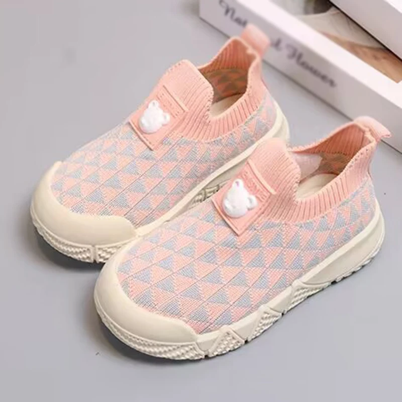 

New Children's socks shoes Kindergarten Fashion Sneaker Breathable Comfortable Shoes Boys Girls Casual Knitted Running Footwear