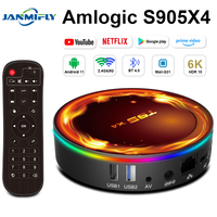 T95X4 Smart TV Box Android 12 Amlogic S905x4 Quadcore 4GB RAM 32GB/64GB Dual WiFi 2.4G/5G BT4.0 6K HDR Media Player Set Top Box