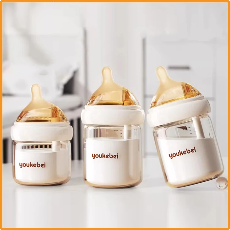 

Yeselino Newborn Bottle/High Borosilicate Glass Anti-colic Bottle/Baby 0-6 months