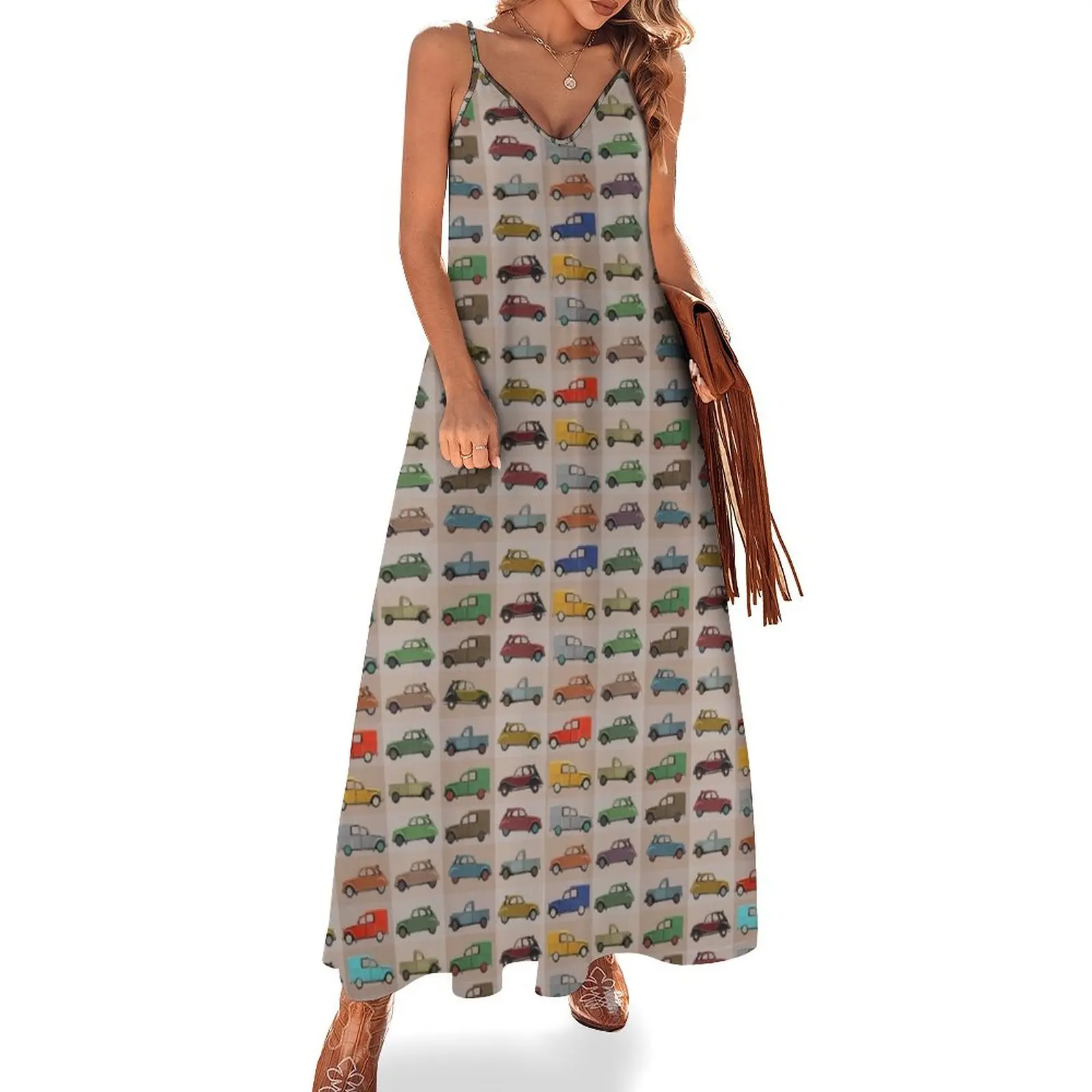 

2CV pattern Sleeveless Long Dress women's elegant loose dresses women evening dress evening dresses ladies Dress