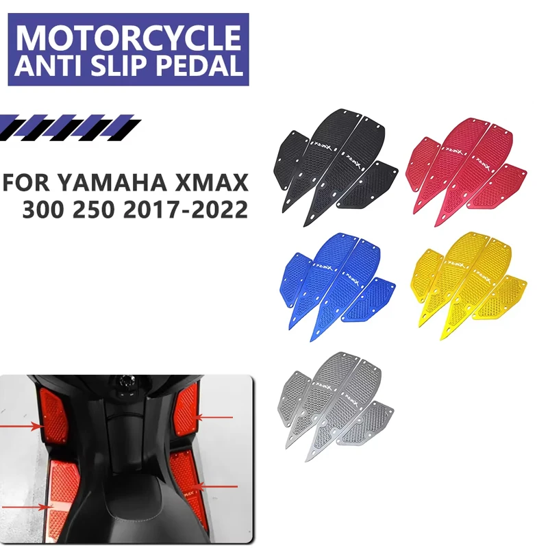 

For Yamaha XMAX Footrest Motorcycle Accessories CNC Anti-slip Foot Pads Pedal X-Max300 X-MAX250 2017 2018 2019 2020 2021 2022