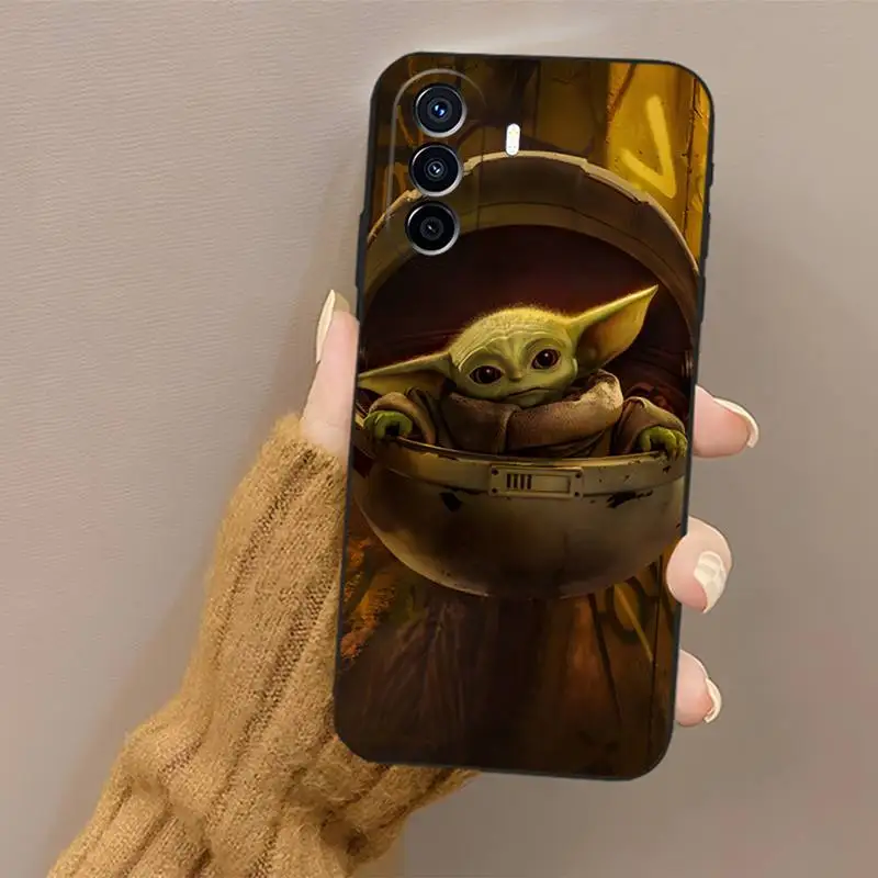 The M-MandalorianS Baby YodaS Phone Case For Huawei P50Pro P40 P30 P20 P10 Plus Lite Pro Y5 Y6 Y7 Y8 PSMART 2019 2020 Cover