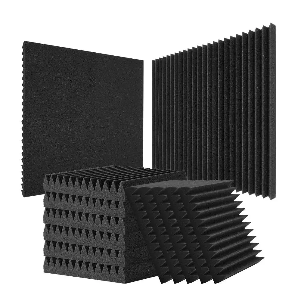 

50-Piece Acoustic Foam Panel Set 12x12x2 Inches Sound-Absorbing Wall & Ceiling Tiles for Studio Room Decoration