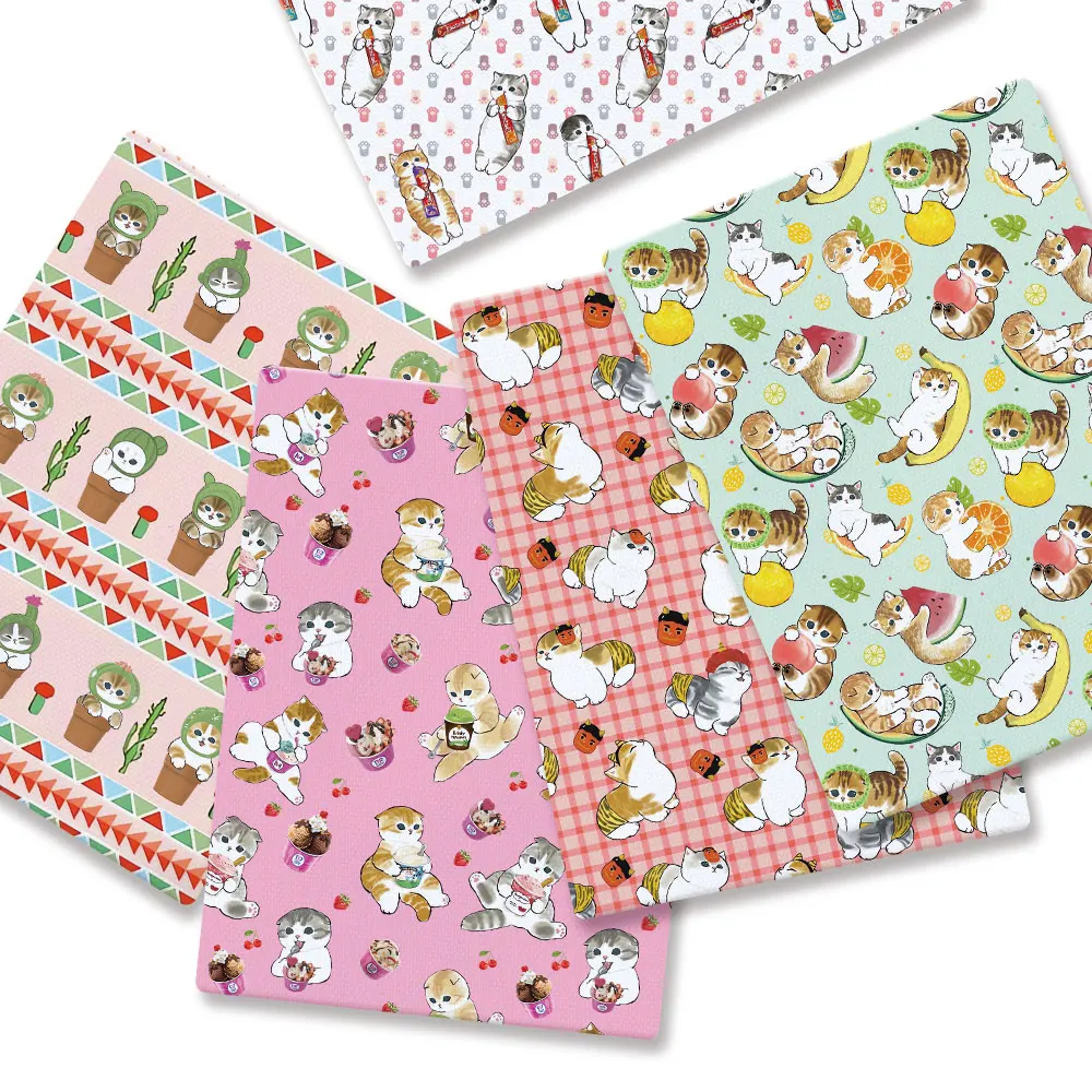 Polyester cotton Cartoon Fabric 140*50cm Handmade Sewing Patchwork Quilting Baby Dress Home Sheet Printed Fabric Sewing Kids