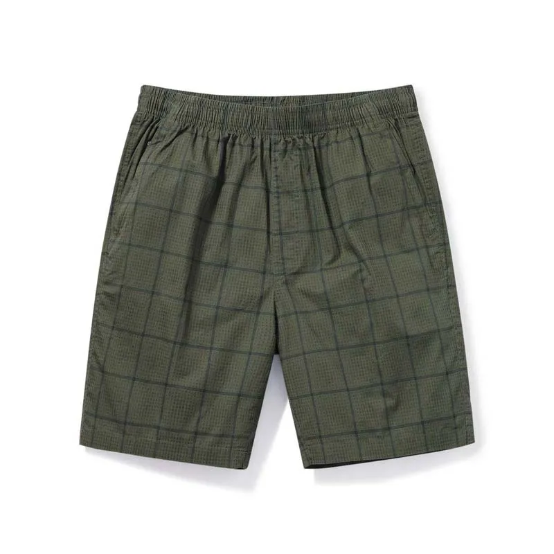 Summer Fashion Plaid Cotton Shorts Men's High Quality Breathable Clothing Dot Plaid Simple Casual Home Wear Half Length Pants