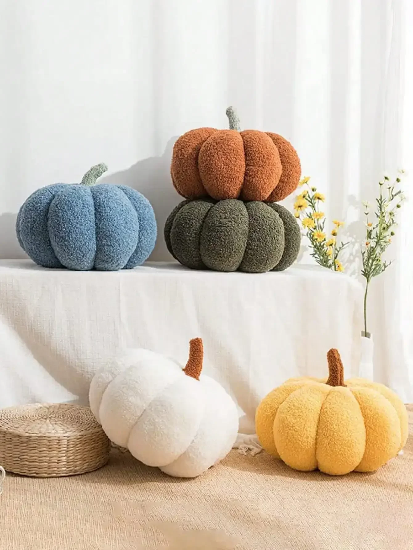 20/28/35cm Pumpkin Pillow Sofa Living Room Bedroom Pumpkin Cushion Indoor Plush Toy Hallowen Decorative Ornaments Holidays Props