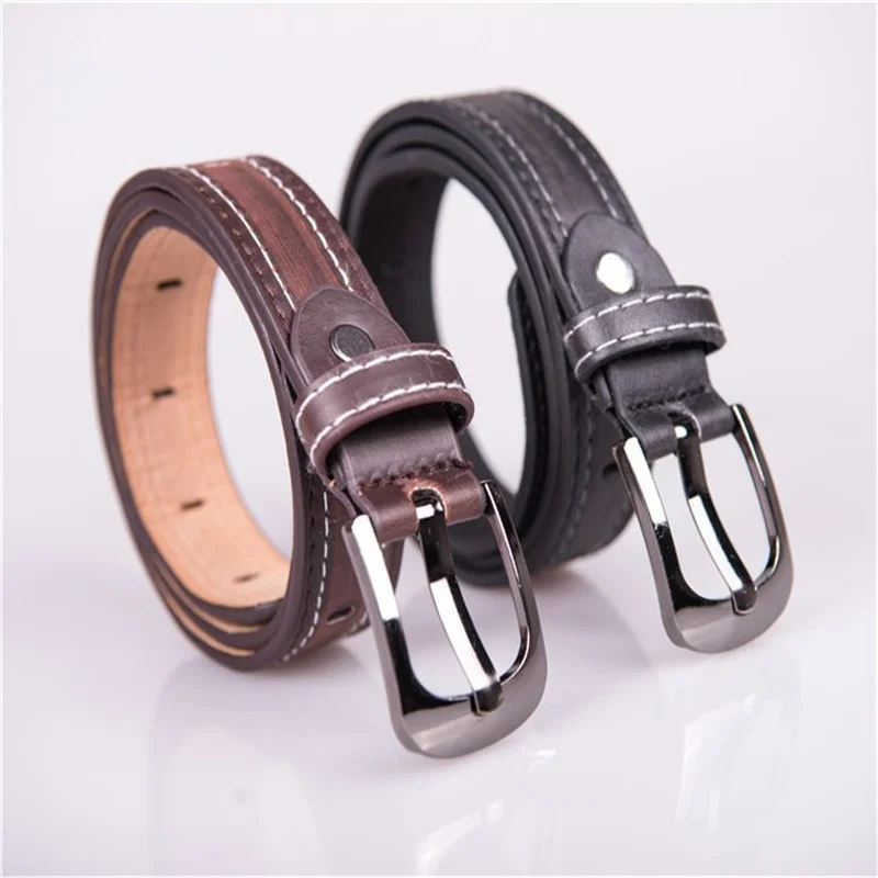 75-100cm Children\'s Belt Black Brown Leather Pin Buckle Wear-Resistant Boys Girls Outdoor Belts 2022 Hot Sale Wholesale