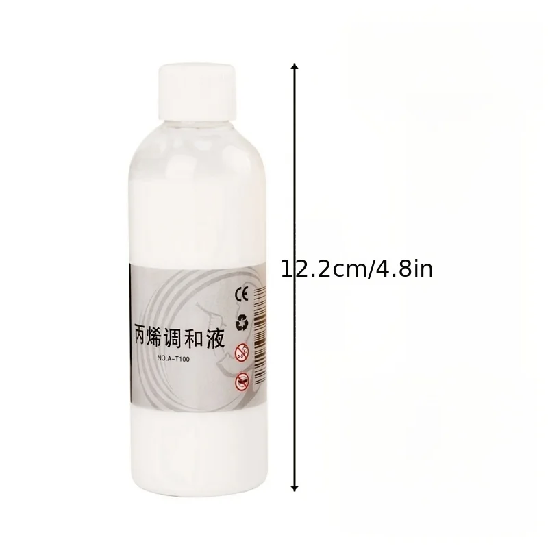 4PCS, 3.38 Oz Acrylic Pigment Medium - Liquid Thinner for Acrylic Pigments, No Ingredients, True Pigment Properties, Easy to Mix