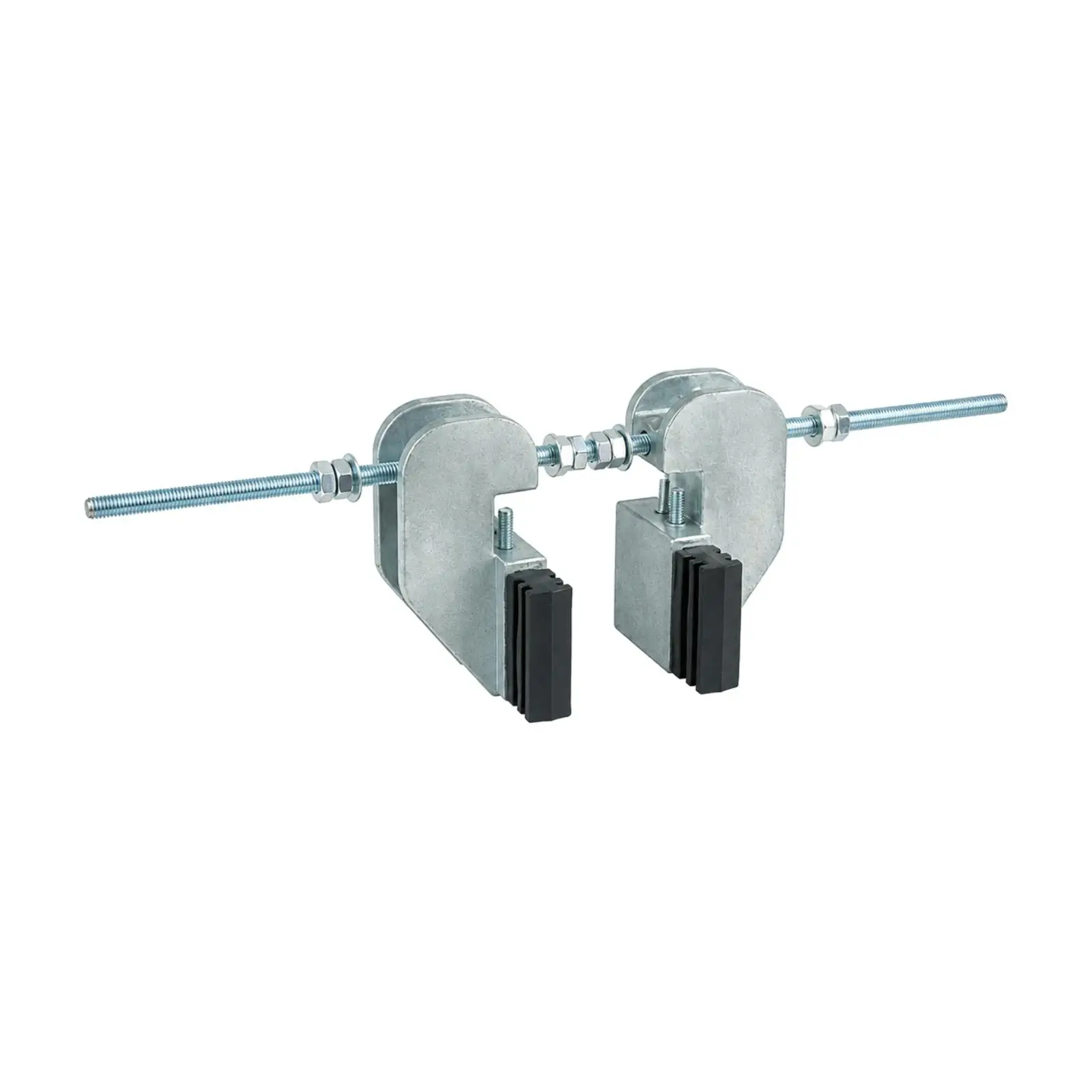 Overhead Crane Anti Collision Rubber Buffer Block Trolley Travel Stop with Adjustable Threaded Rod Mounting Brackets Aluminum