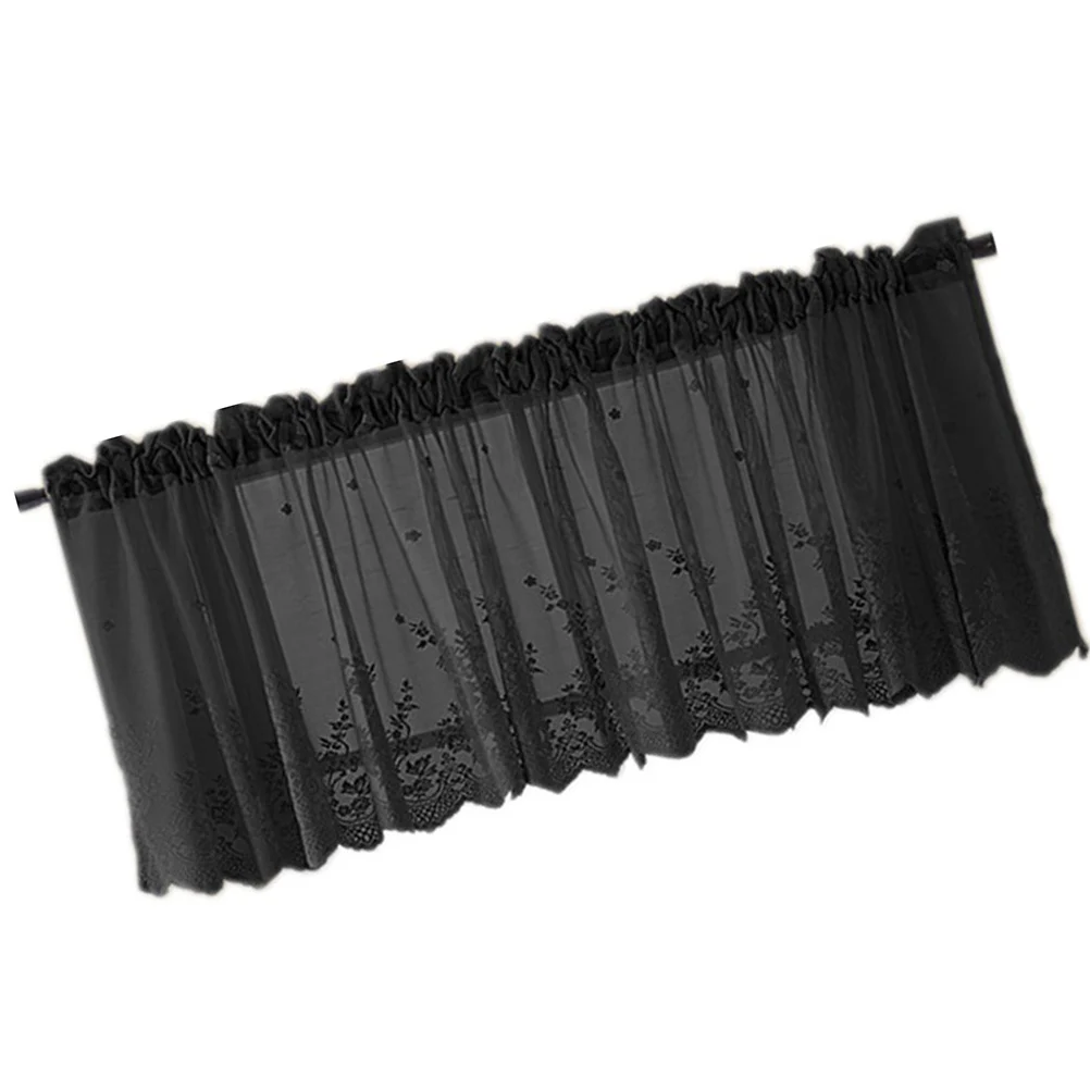 

Lace Curtains for Windows Short Kitchen Door Small Decorative Half Single Blue Valances Travel