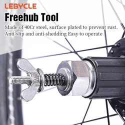 LEBYCLE Bicycle Hub Tower Base Removal Tool Stainless Steel MTB Road Bike Repair Tool 4mm Slot Installation Sleeve Universal