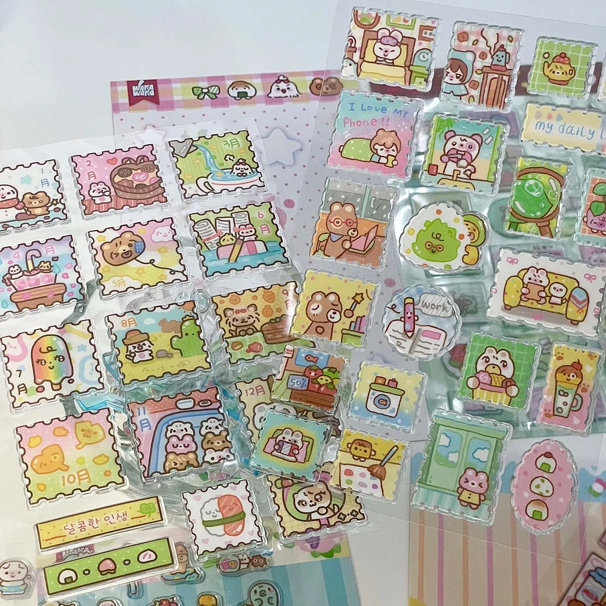 

3D пузырьковые канцелярские наклейки для DIY скрапбукинга журнал милые мультяшные животные конфеты летние принадлежности для рукоделия