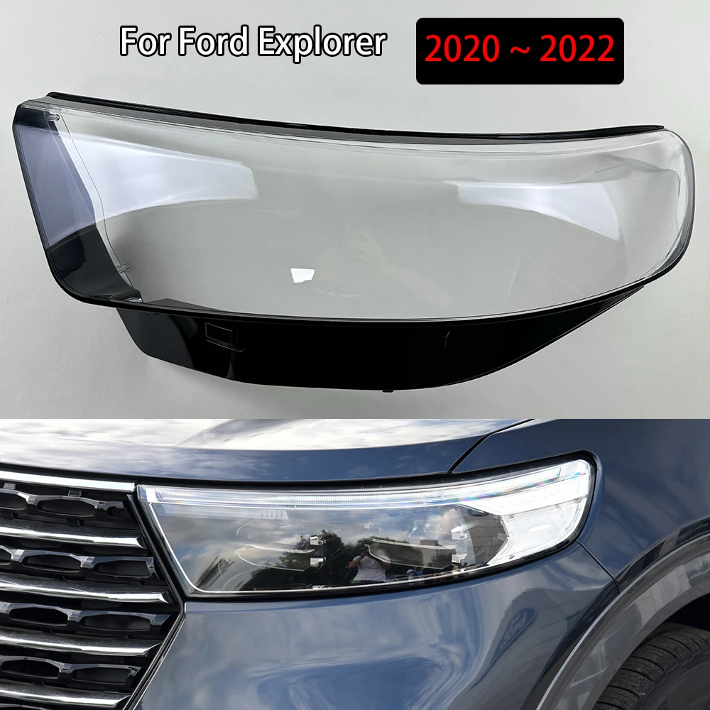 

For Ford Explorer 2020 2021 2022 Headlight Cover Shade Headlamp Shell Transparent Lampshade Lens Auto Replacement Parts