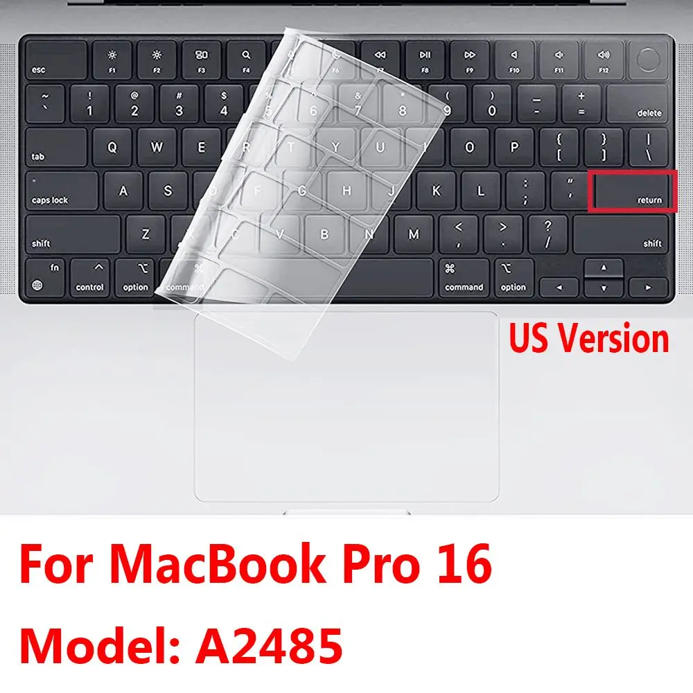 Soft Ultra Thin Dustproof Clear Protector Film Keyboard Cover TPU Skin For MacBook Pro 14 16 inch M1 Max 2021 A2442 A2485