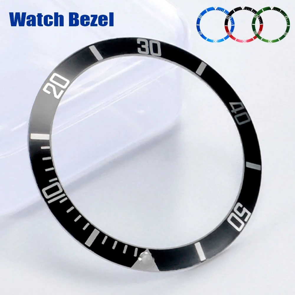37mm Watch Case Aluminium Alloy Loop Bezel Insert Ring Slope for Rolex Water Ghost GMT Diving Watch Replacement Part Accessories